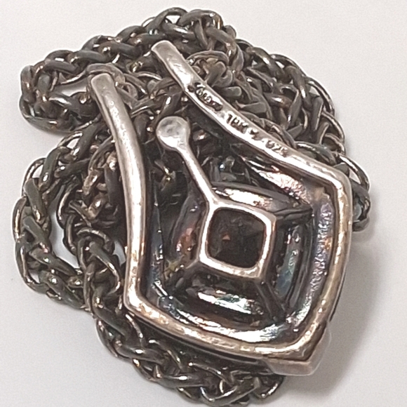 * Lorenzo 925 Sterling Silver & 18k Gold Citrine Stone Necklace - Picture 5 of 7